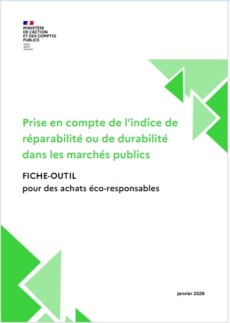 Ministere indice reparabilite marches publics