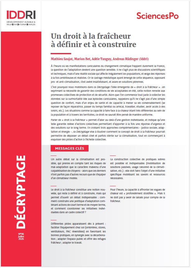 IDDRI droits fraicheur